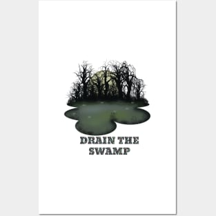 Cartoon n Camo Drain The Swamp Posters and Art